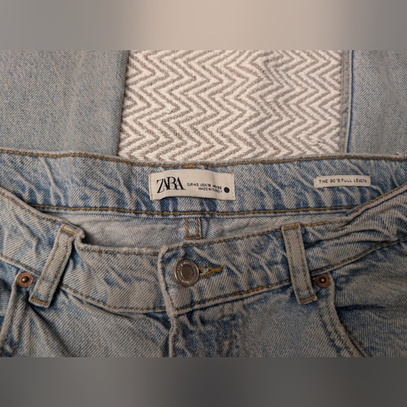 Zara Wide Leg Jeans - Light Blue - Picture 8 of 9